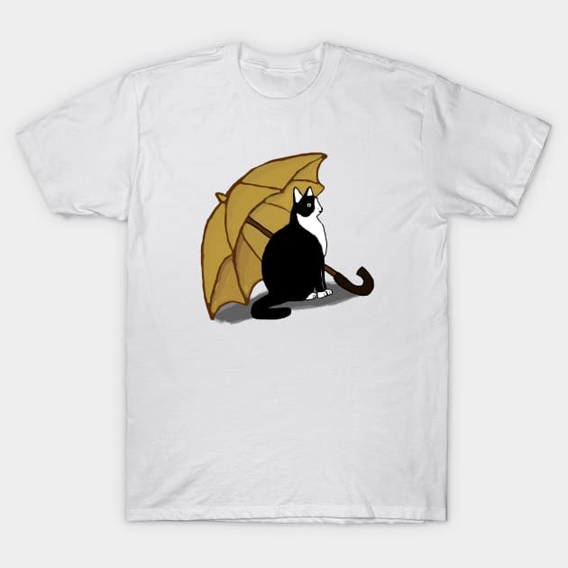 umbrella cat T-Shirt by mohamed705